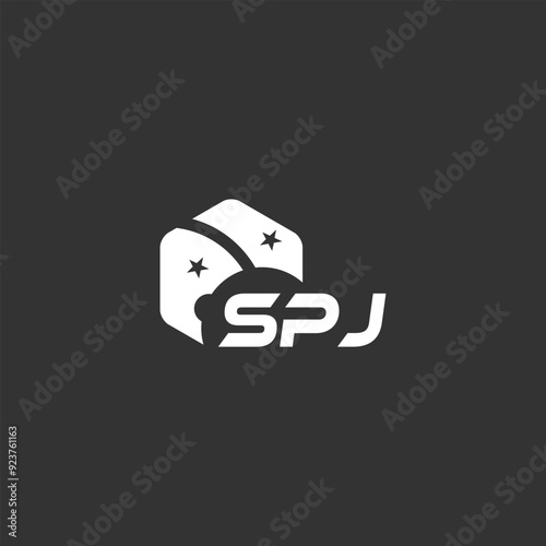 SPJ letter logo design on white background. Creative  modern SPJ letter logo design. Vector design.