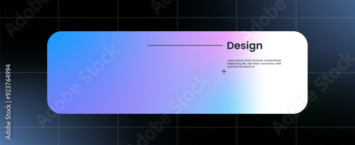 Modern design element in gradient color. Futuristic pop up interface.