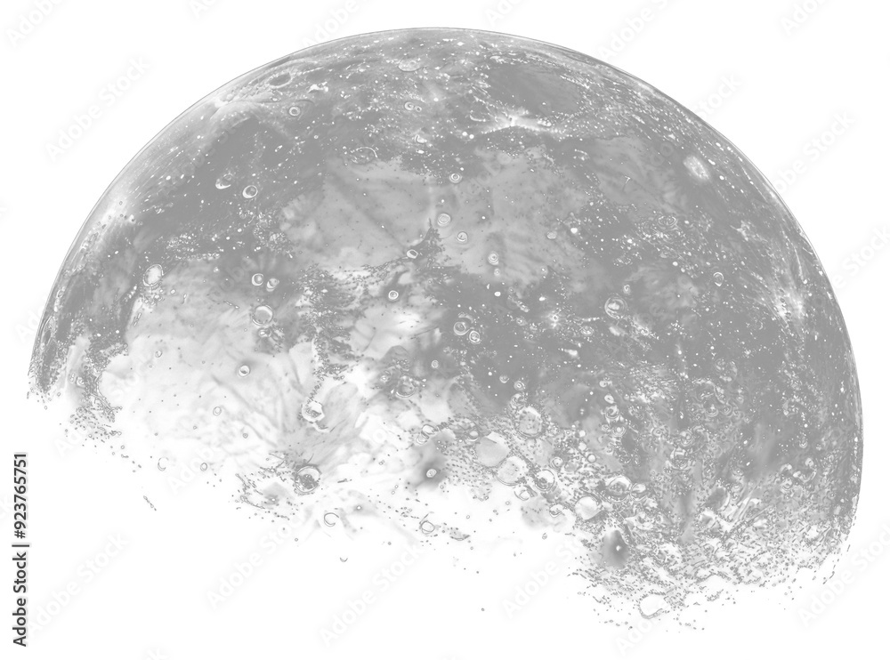PNG Detailed half moon in space PNG Detailed half moon in space
