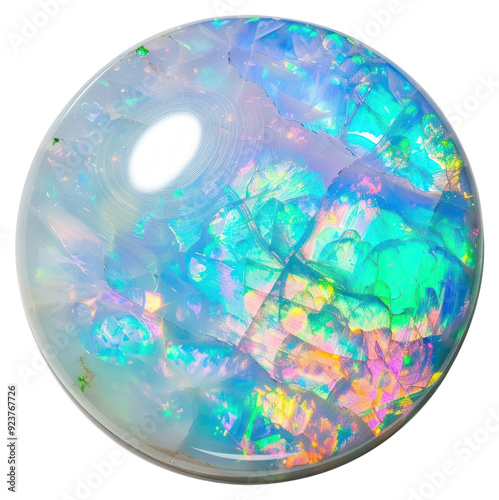 PNG Colorful opal gemstone with iridescence photo