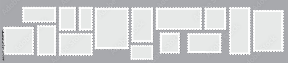 Postcard stamp frames.