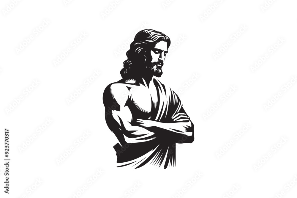 Jesus had silhouette vector illustration Jesus had silhouette vector illustration