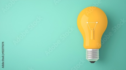 Light bulb with futuristic design, innovation and future growth, flat design illustration