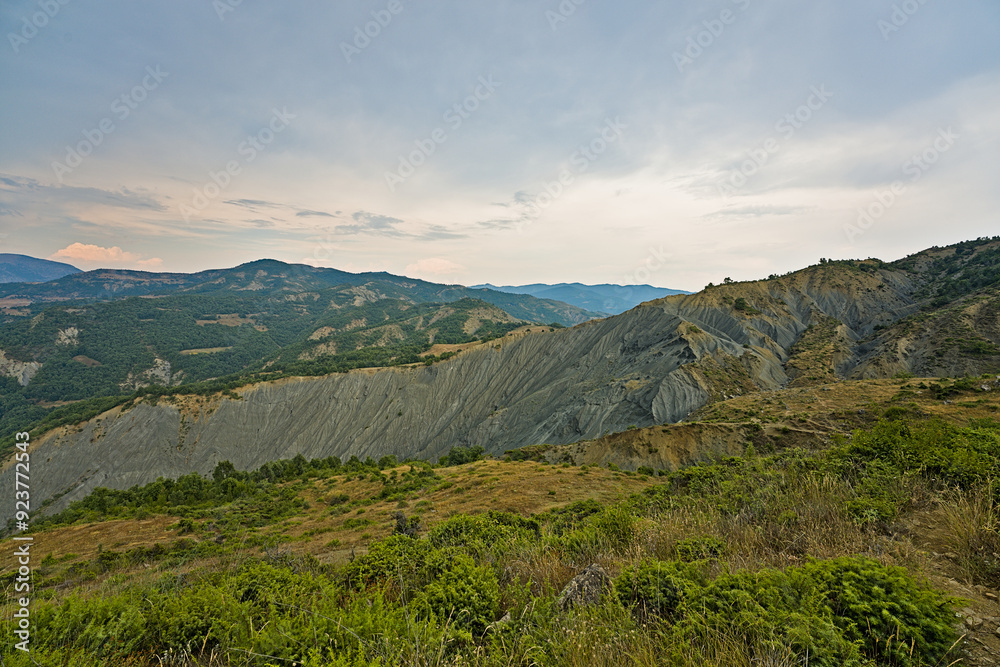 Fototapeta premium Mountain pass through the national park between the road to Permet and the Osumi canyon