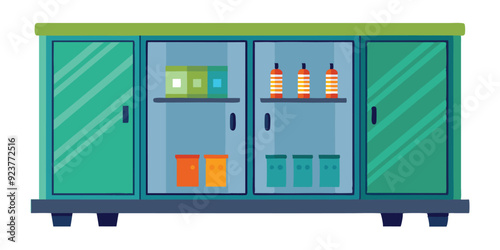 chemical storage cabinet isolated on a white background