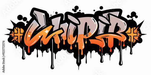 Graffiti font vector spray urban alphabet, street wall hand drawn letters, hip-hop modern style. Grunge drip print, fashion texture lettering splash, creative poster handwriting. Black graffiti font