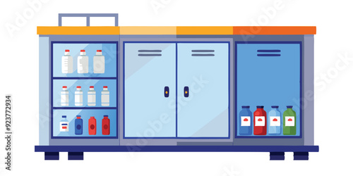 chemical storage cabinet isolated on a white background