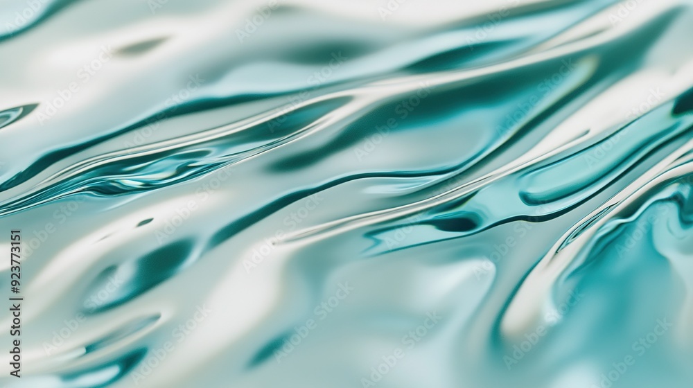 Smooth turquoise water ripples reflecting light in a serene aquatic environment Smooth turquoise water ripples reflecting light in a serene aquatic environment
