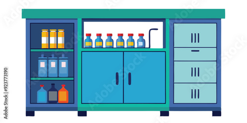 chemical storage cabinet isolated on a white background