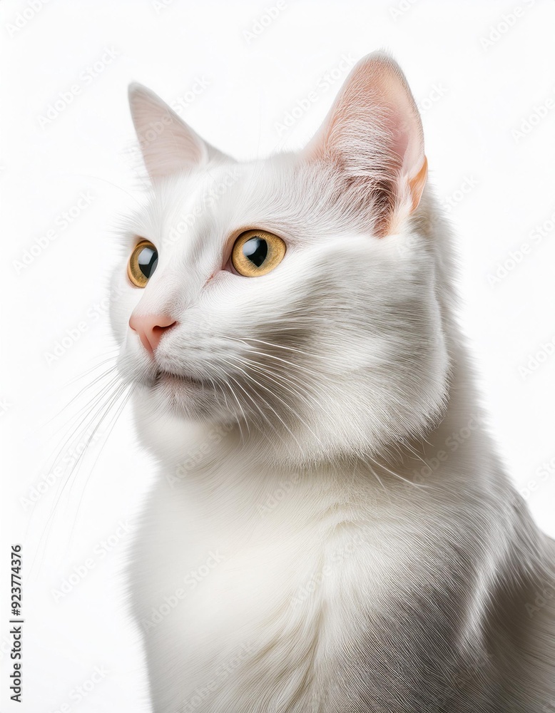 白猫のポートレート(white cat portrait on white background)
白猫のポートレート(white cat portrait on white background)