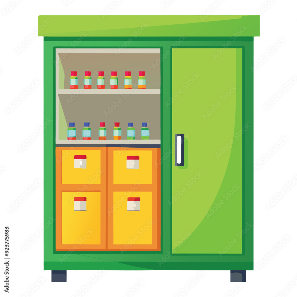 chemical storage cabinet isolated on a white background