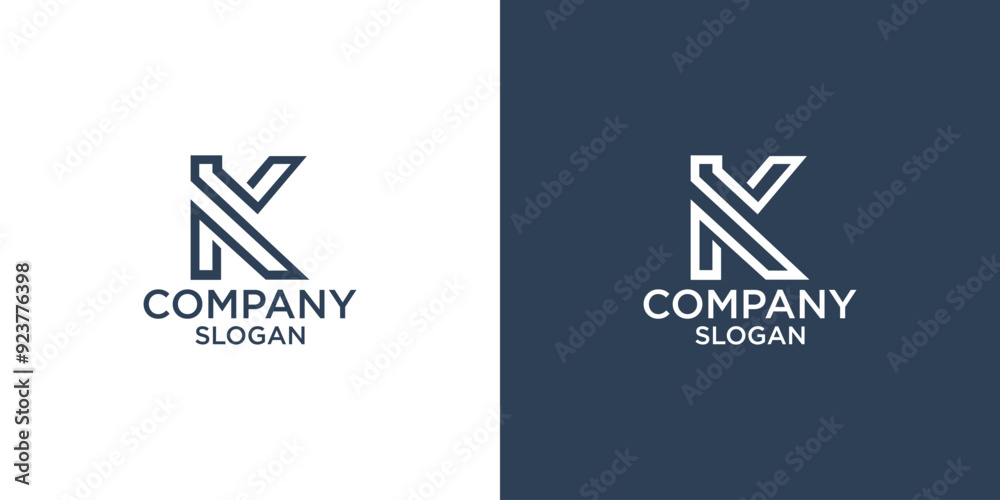 letter k abstract geometry logo vector design letter k abstract geometry logo vector design