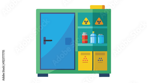 chemical storage cabinet isolated on a white background