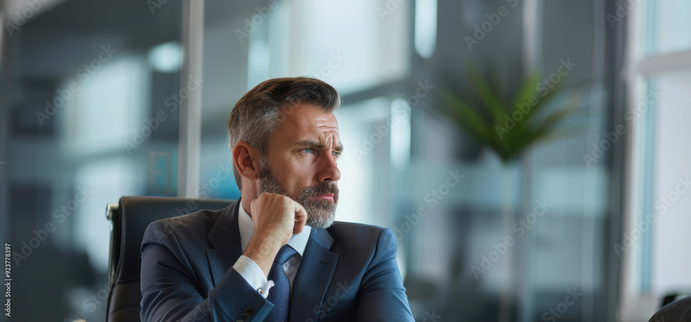 Positioned for success in changing business environment, dedicated businessman works diligently at desk, committed to increasing income and attaining greater fulfillment and happiness. Positioned for success in changing business environment, dedicated businessman works diligently at desk, committed to increasing income and attaining greater fulfillment and happiness.
