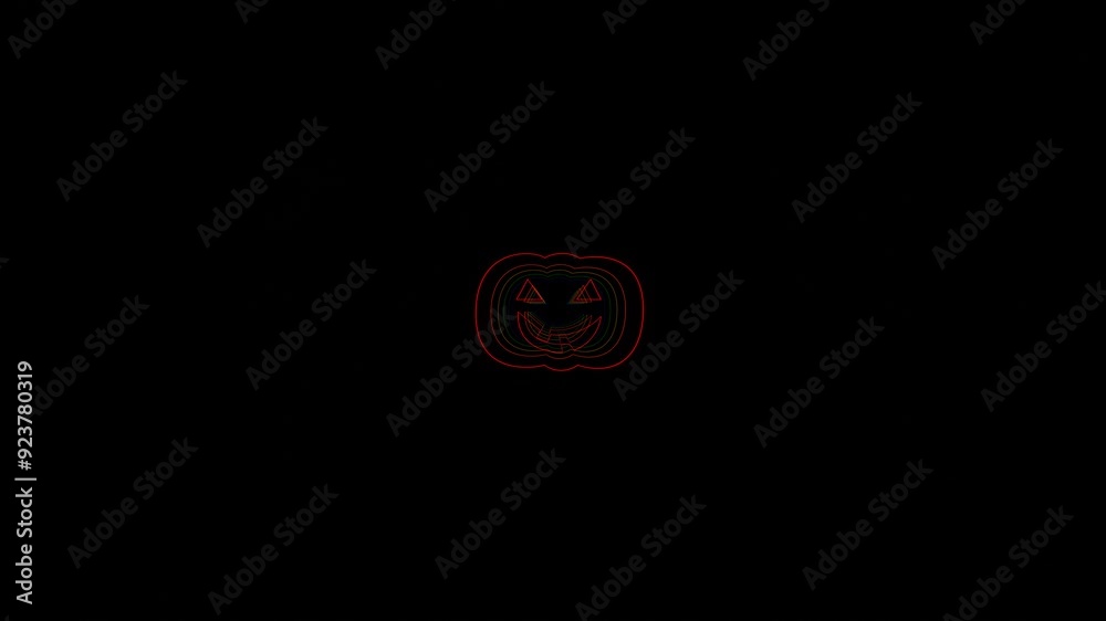 3d render of a futuristic neon glowing illuminating rainbow laser outline pumpkin light shape tunnel in black space sky. Halloween LGBT Pride party disco wireframe grid template. Animation loop 4k 3d render of a futuristic neon glowing illuminating rainbow laser outline pumpkin light shape tunnel in black space sky. Halloween LGBT Pride party disco wireframe grid template. Animation loop 4k