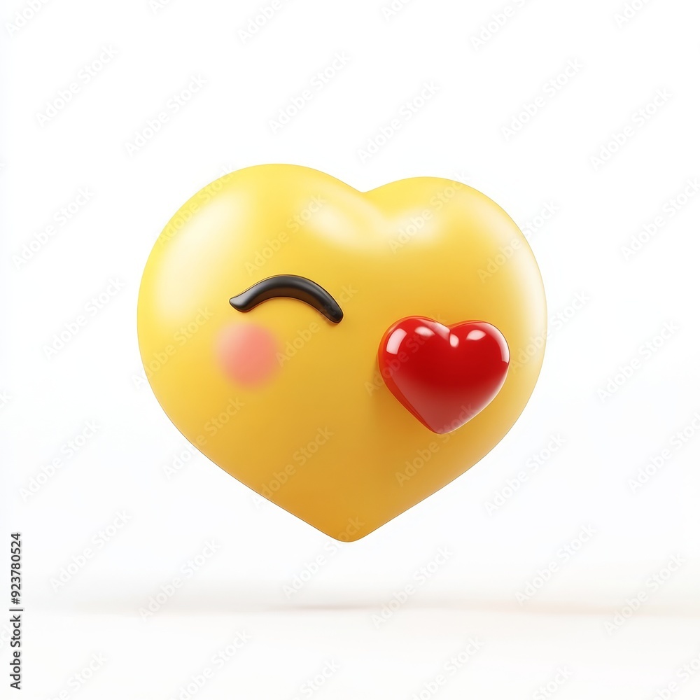 Face blowing a kiss emoji with a small heart Face blowing a kiss emoji with a small heart