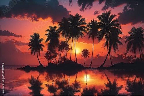 Tropical Sunset Reflections