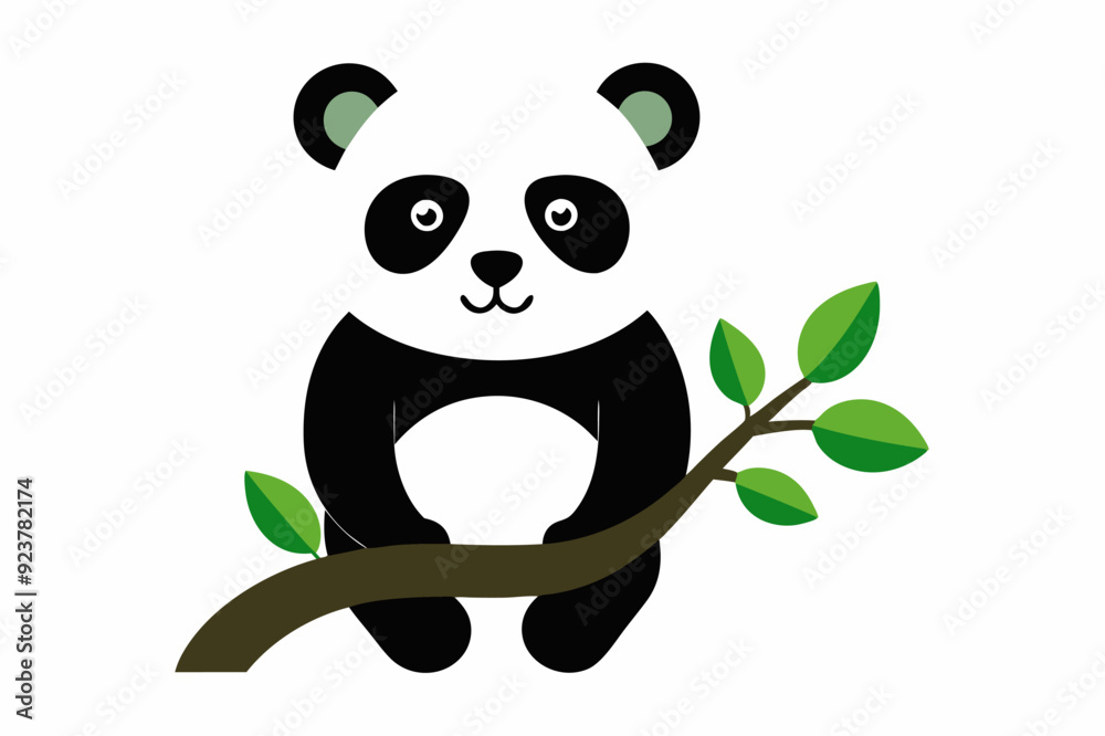 Fototapeta premium A cute Panda vector illustration