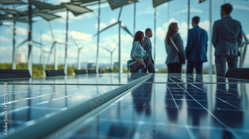 A meeting to integrate renewable energy into strategy boosts sustainability and brand reputation. photo