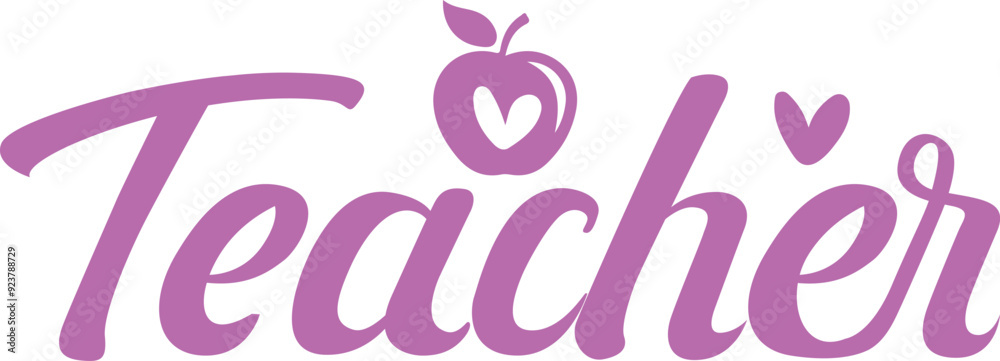 Teacher typography clip art design on plain white transparent isolated background for card, shirt, hoodie, sweatshirt, apparel, tag, mug, icon, poster or badge Teacher typography clip art design on plain white transparent isolated background for card, shirt, hoodie, sweatshirt, apparel, tag, mug, icon, poster or badge