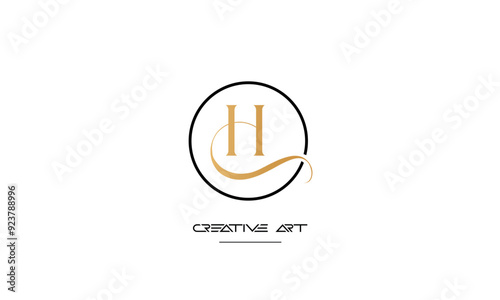 HO, OH, H, O abstract letters logo monogram