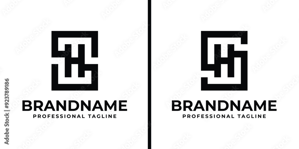 Letters SH Monogram Logo, suitable for any business with HS or SH initials Letters SH Monogram Logo, suitable for any business with HS or SH initials