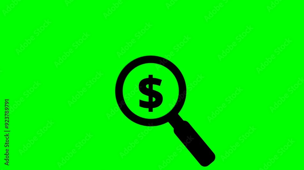Finance green screen animation. Moving finance icon Finance green screen animation. Moving finance icon