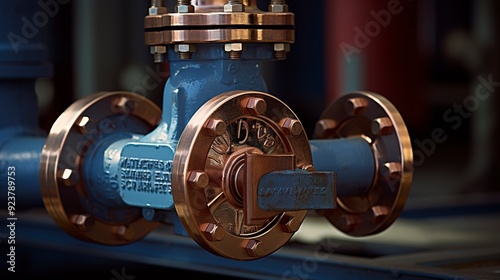 A photo of a close-up of a backflow prevention