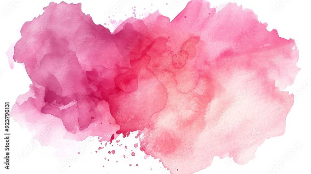 An abstract pink watercolor stain on a white background An abstract pink watercolor stain on a white background
