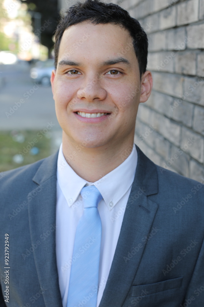Handsome young man wearing a cute suit Handsome young man wearing a cute suit