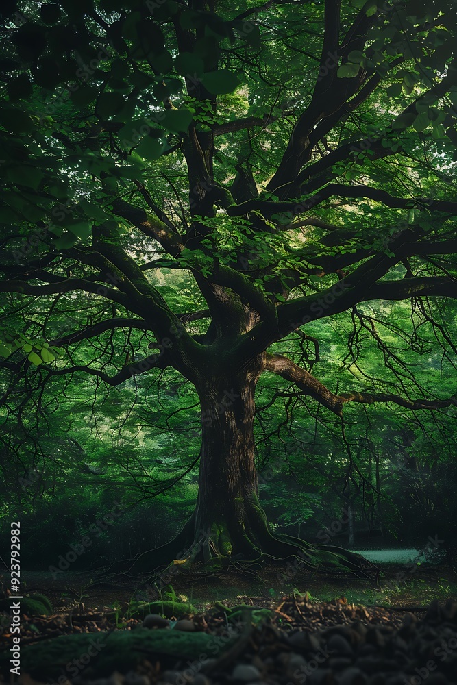 Beautiful landscape of big tree in the forest. Beautiful landscape of big tree in the forest.