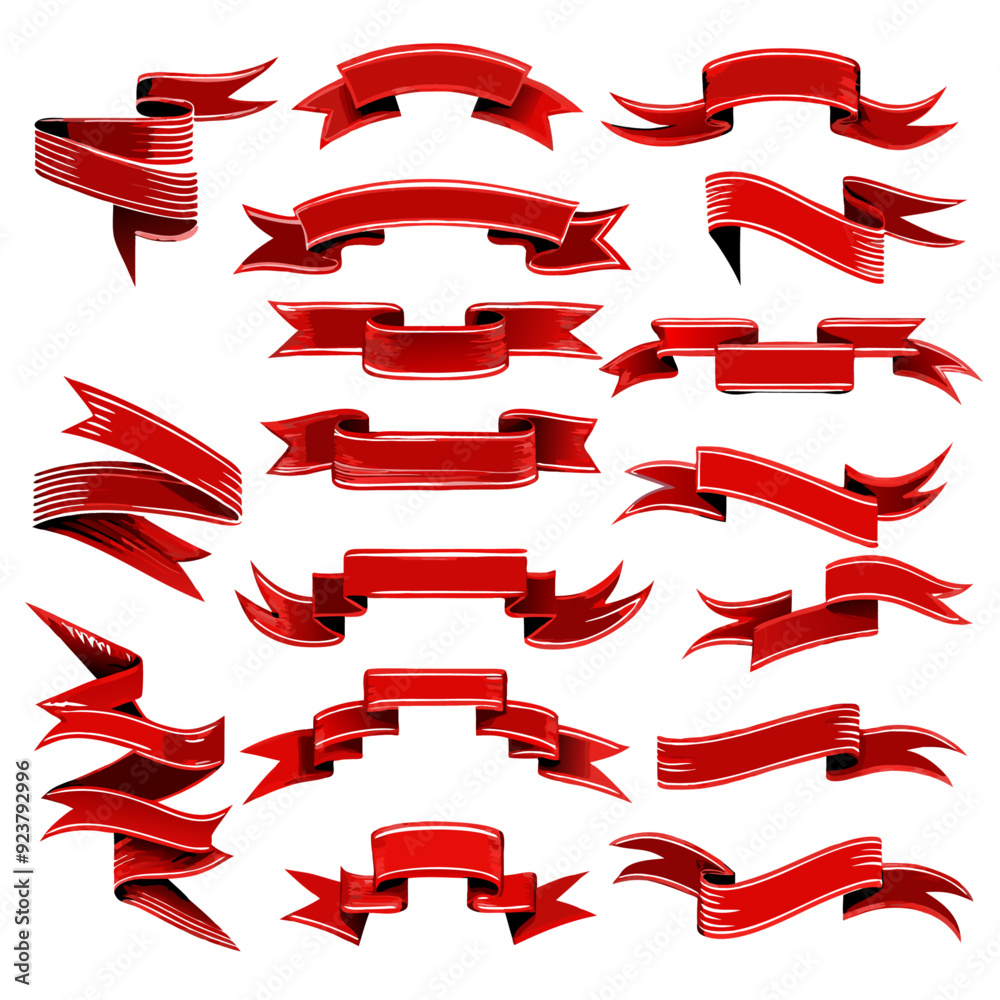 Ribbon banner flat vector set on a isolated white background (10) Ribbon banner flat vector set on a isolated white background (10)