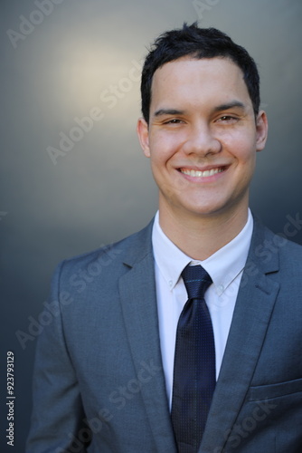 Handsome young man wearing a cute suit 