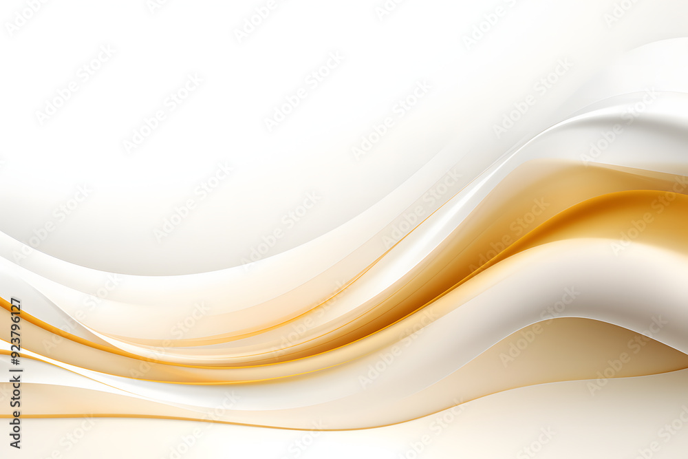 Obraz premium Luxury white background with golden line Generative AI