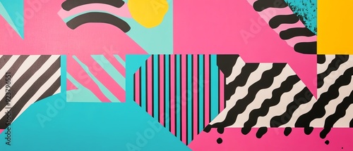 Vibrant abstract background with geometric shapes and bold colors, perfect for creative projects and artistic designs.
