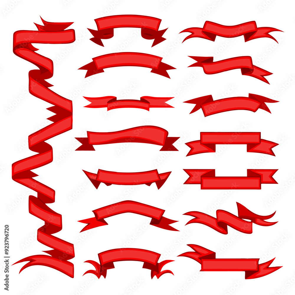 Ribbon banner flat vector set on a isolated white background (7) Ribbon banner flat vector set on a isolated white background (7)