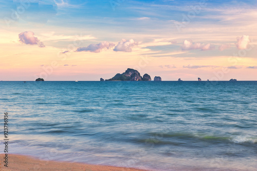 Thailand - Krabi - Ao Nang Beach sunset July 2023