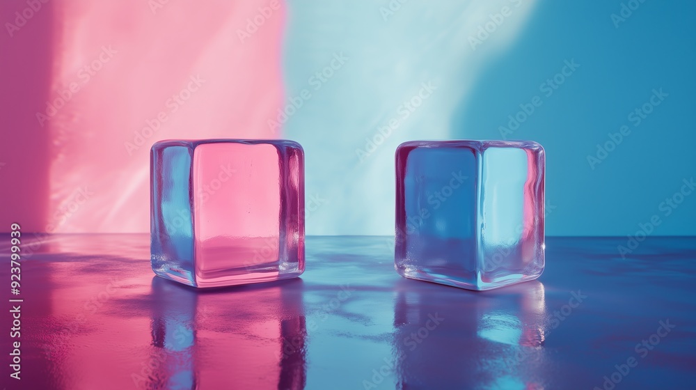 Two glass cubes Two glass cubes