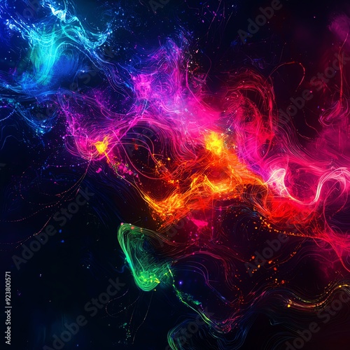 Vibrant abstract waves of color create a mesmerizing digital background, perfect for artistic and creative projects.