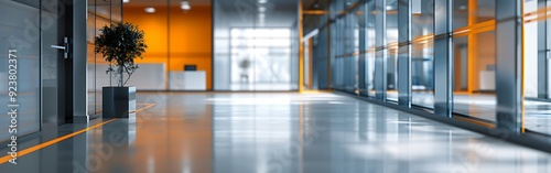 Beautiful blurred background of a modern office.