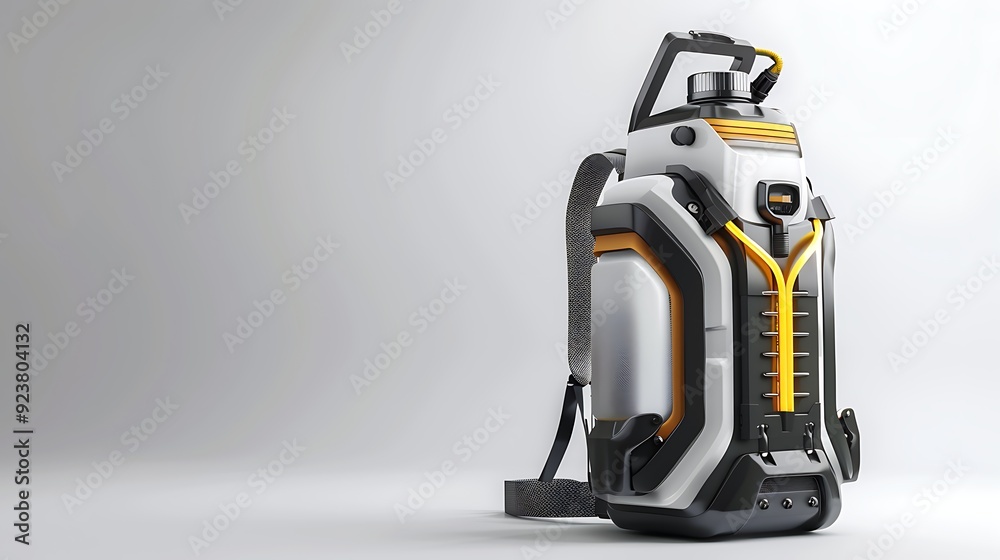 Battery backpack garden sprayer equipment on white background. Battery backpack garden sprayer equipment on white background.