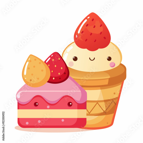 Sweet and delicious food on a isolated white background (1)