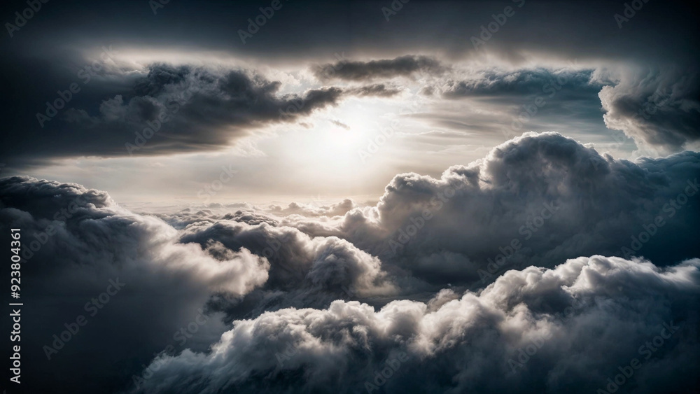 Sun Behind Clouds Minimalistic Weather Icon. A minimalistic black and white weather illustration featuring the sun partially hidden behind clouds. Perfect for digital weather forecasts and apps.