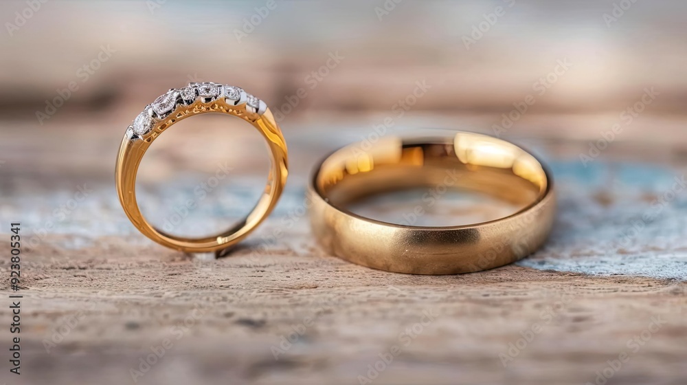A wedding ring being accepted with joy, while another lies rejected and forgotten, symbolizing love vs. heartbreak A wedding ring being accepted with joy, while another lies rejected and forgotten, symbolizing love vs. heartbreak