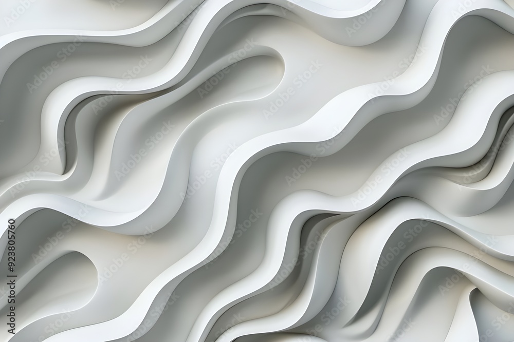 Obraz premium Abstract White Wave Pattern