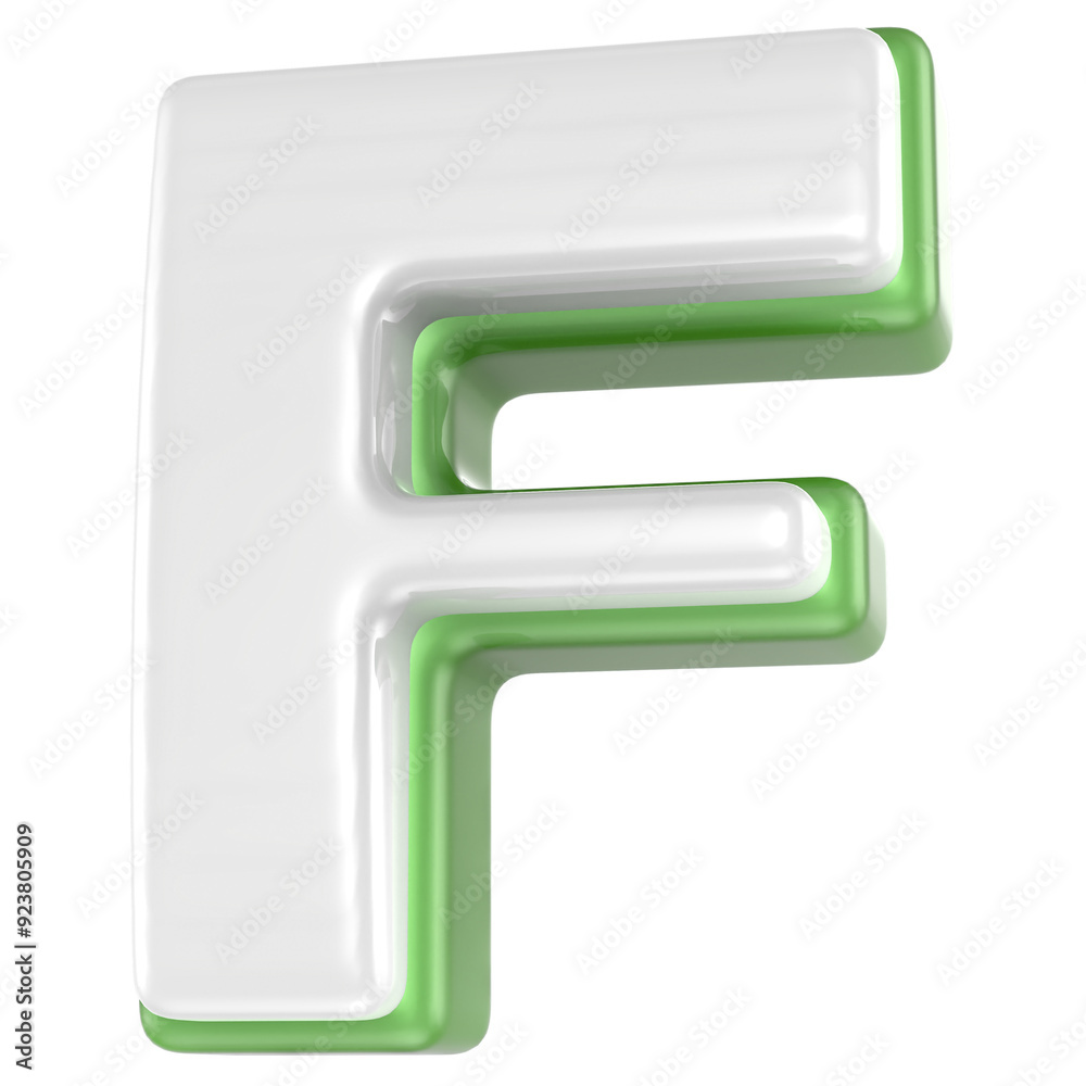 F Letter 3D Render F Letter 3D Render