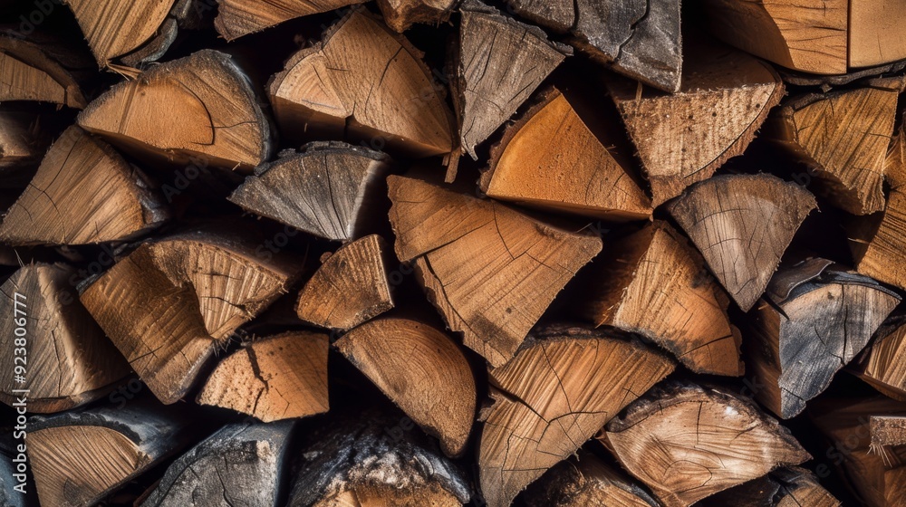 Neatly stacked firewood Neatly stacked firewood