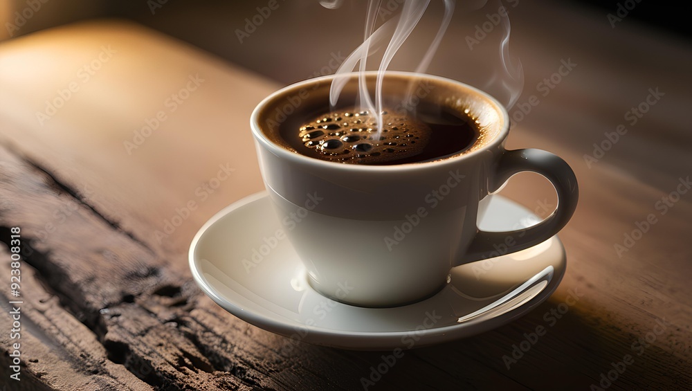 Fototapeta premium A Steaming Cup of Serenity
