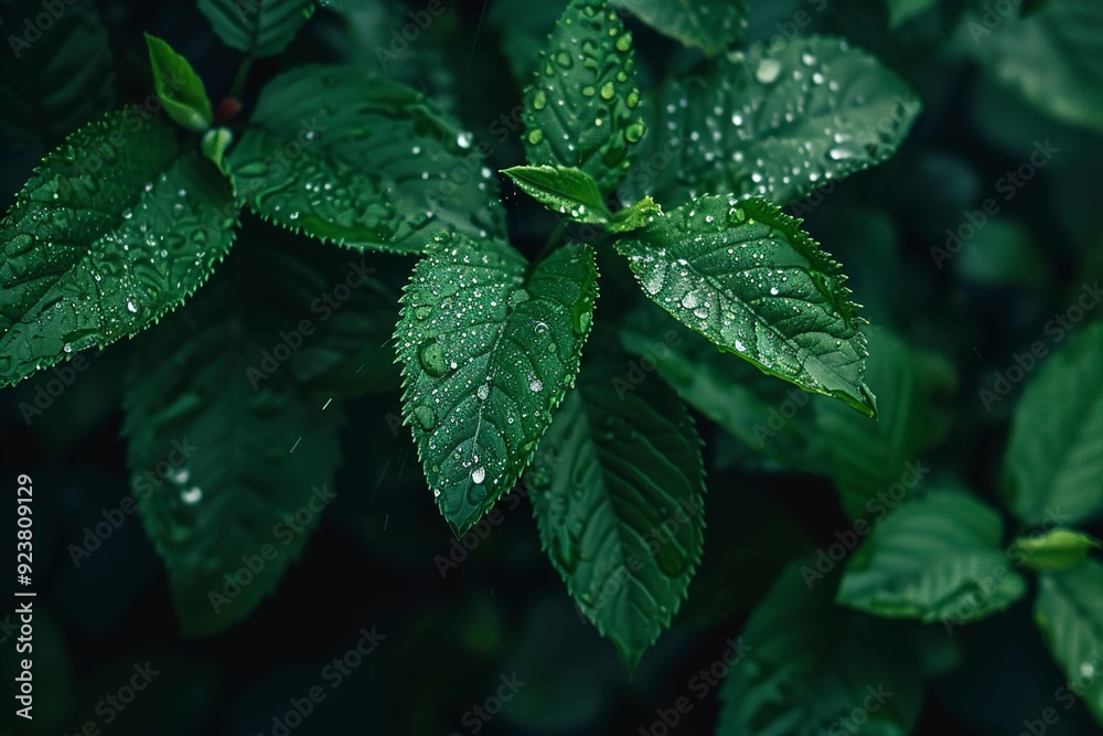 A Wet plant spring macro fresh environment drop green