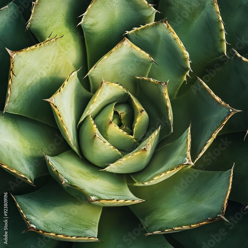 closeup agave cactus, abstract natural pattern background and textures